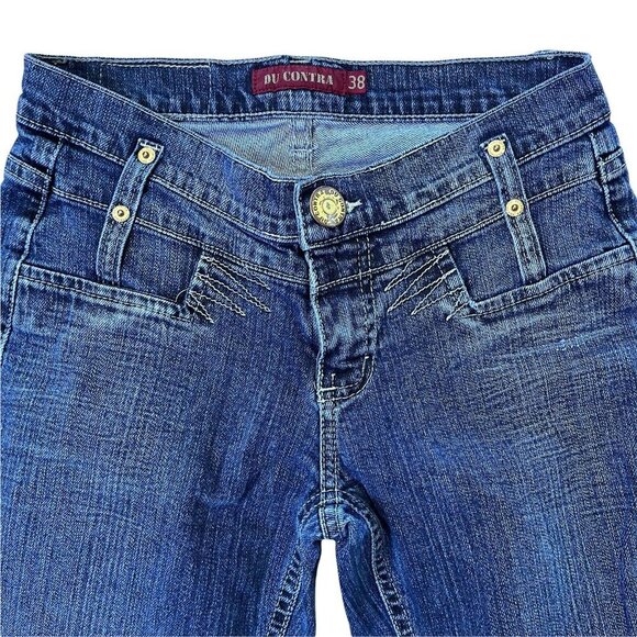 Du Contra Womens Low Rise Boot Cut  Medium Wash Blue‎ Jeans Size 38 (B10024) - Picture 7 of 11